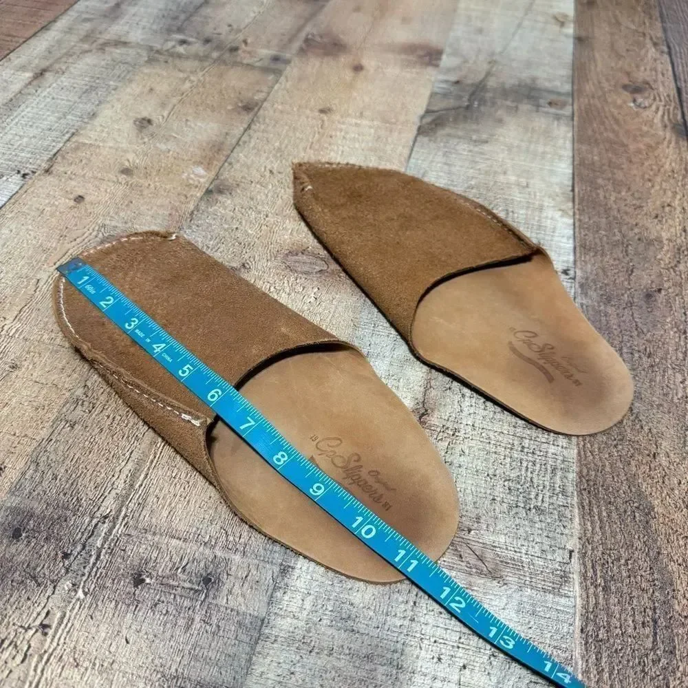 CP Slippers Minimalist Tan Leather Slippers Pre owned good condition